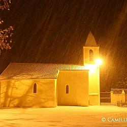 Eglise sous la neige