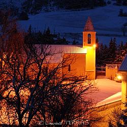 Eglise de Piégut depuis le chemin de la croix